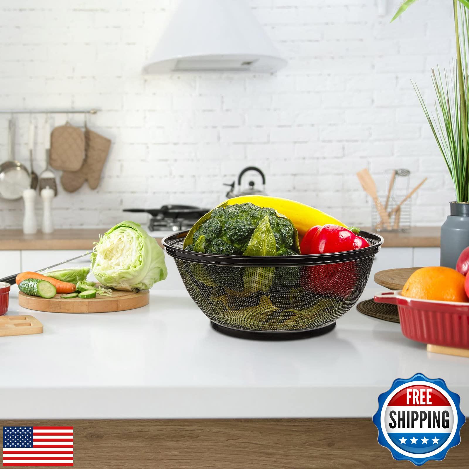 Suclain 4 Pcs Mesh Food Covers with Lid Fruit Basket with Lid, Food Bowls Fly