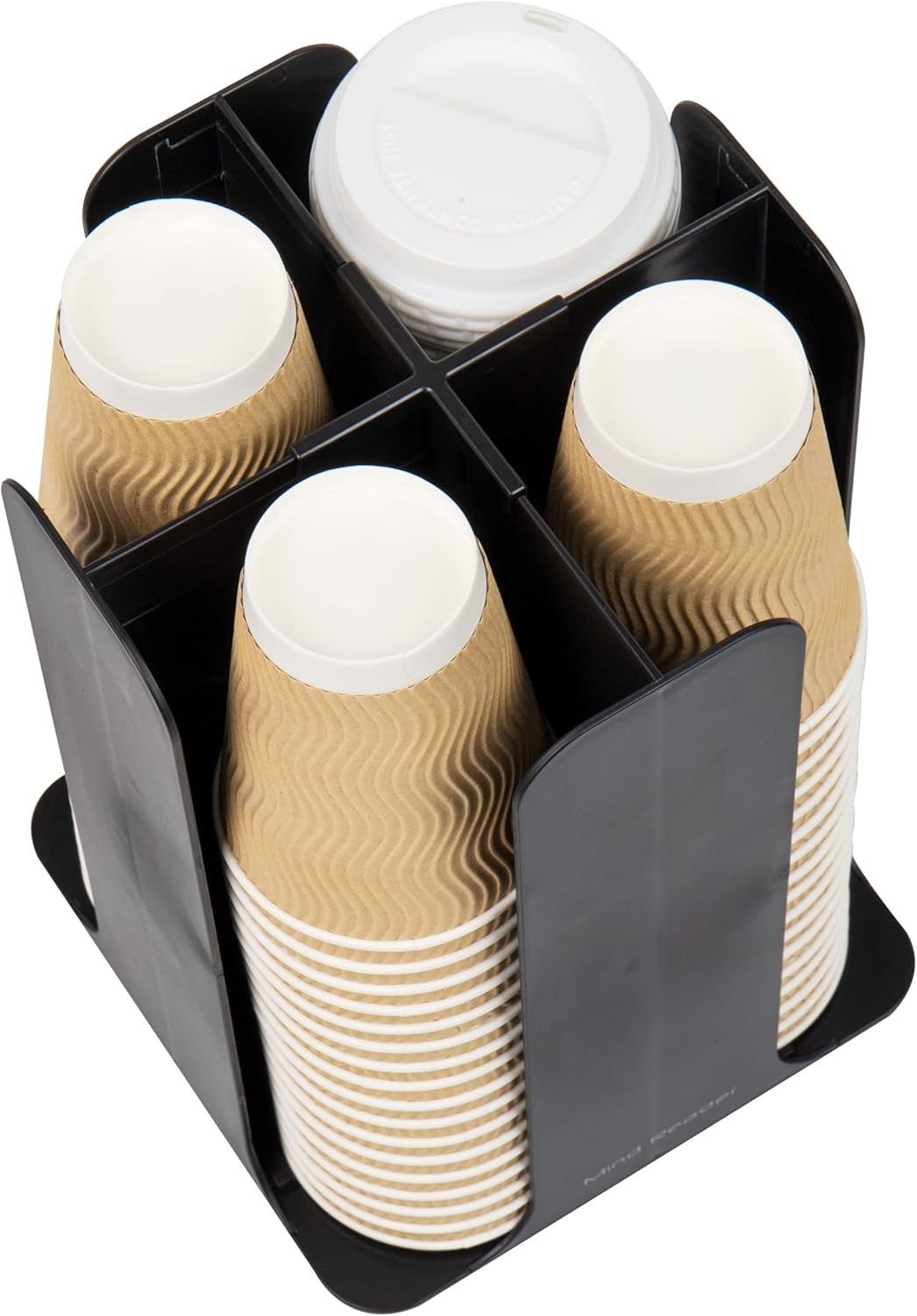Mind Reader Lid Carousel, Countertop Org Coffee Bar, Beverage Cup Black