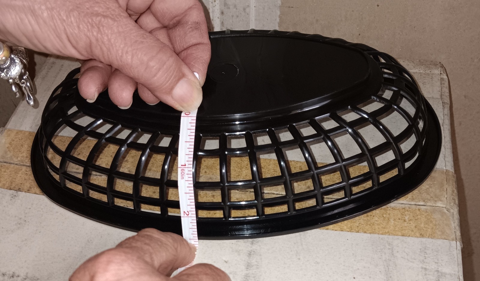 Black Oval Plastic Food Baskets 36 PCS for Fries Burgers