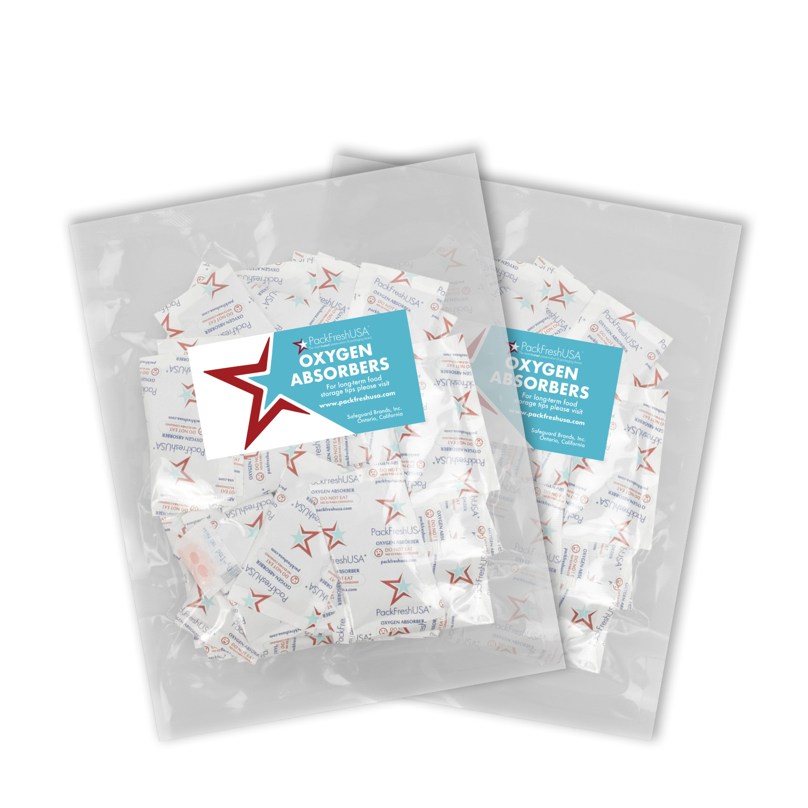 PackFreshUSA 300cc Oxygen Absorber Packs Food-Grade Non-Toxic – 100 Pack