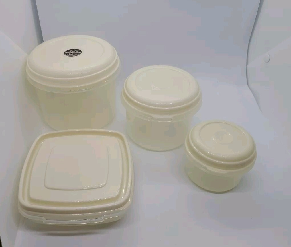 VTG Rubbermaid Servin’ Saver Round Square #1 6 7 8 Storage Container Nesting SET