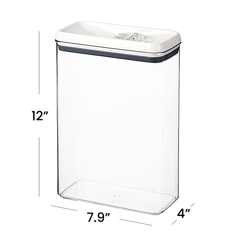 Clear BPA Free Food Storage Container Stackable Easy Open Lid 17.3 Cup New