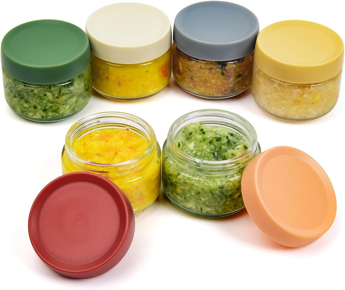 2 Oz Glass Dressing Containers to Go Sauce Cups Mini Condiment Dip Jars with Lid