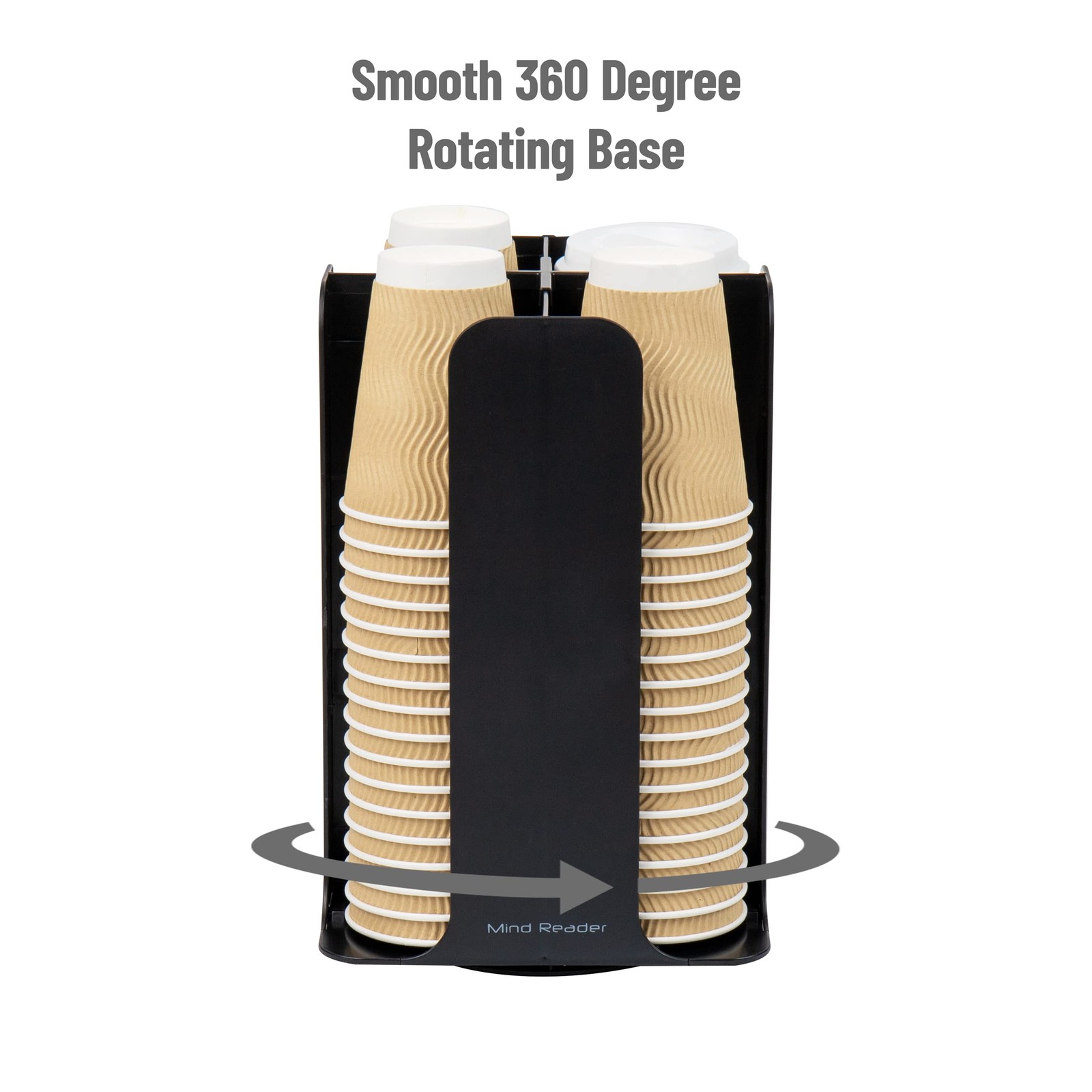 Lid Carousel Countertop Org Coffee Bar Beverage Cup Holder Plastic L x 7.75″ …