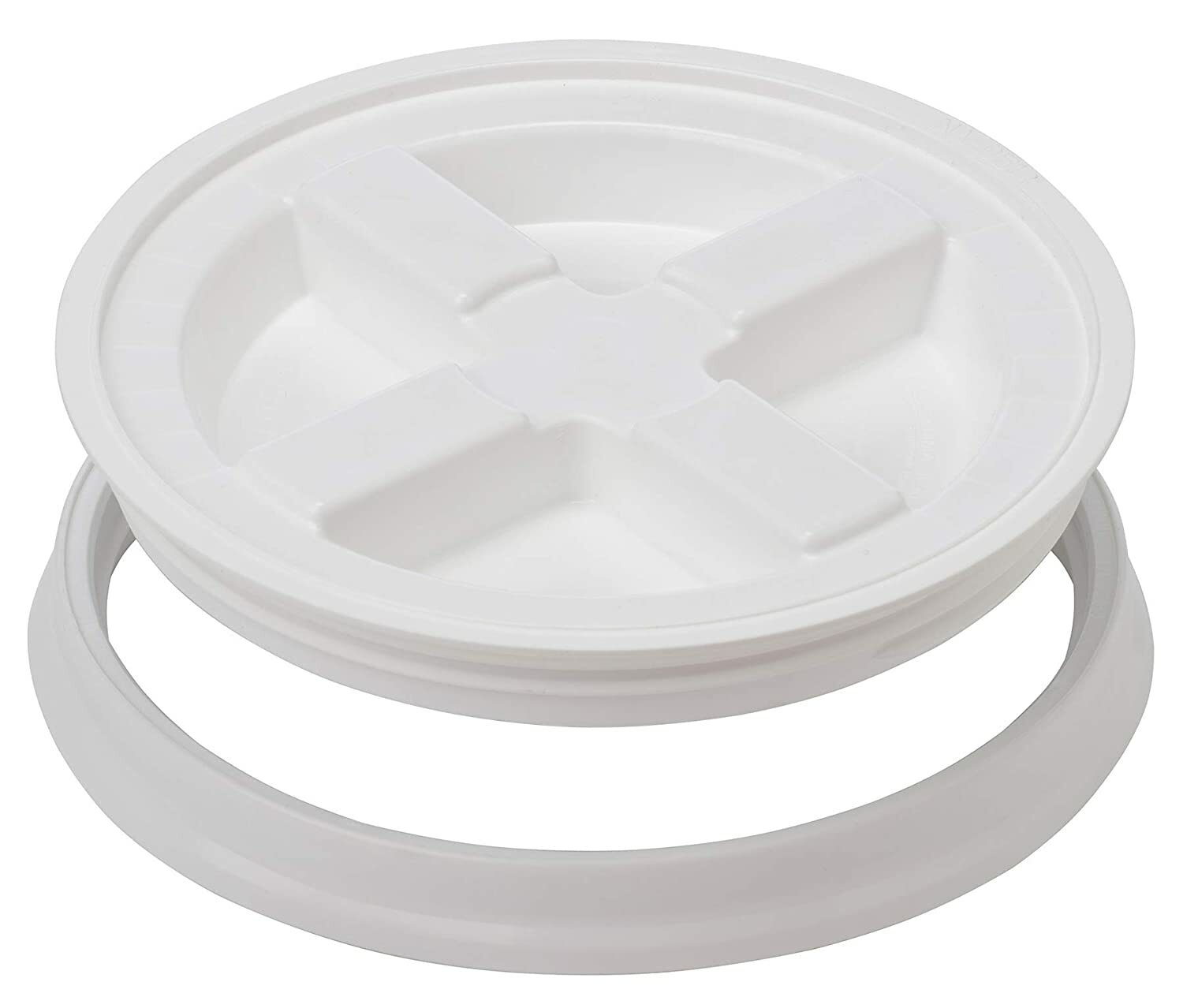 5 Gallon Food Grade Buckets BPA Free Gamma Screw on lids pails 90mil (2 Pack )