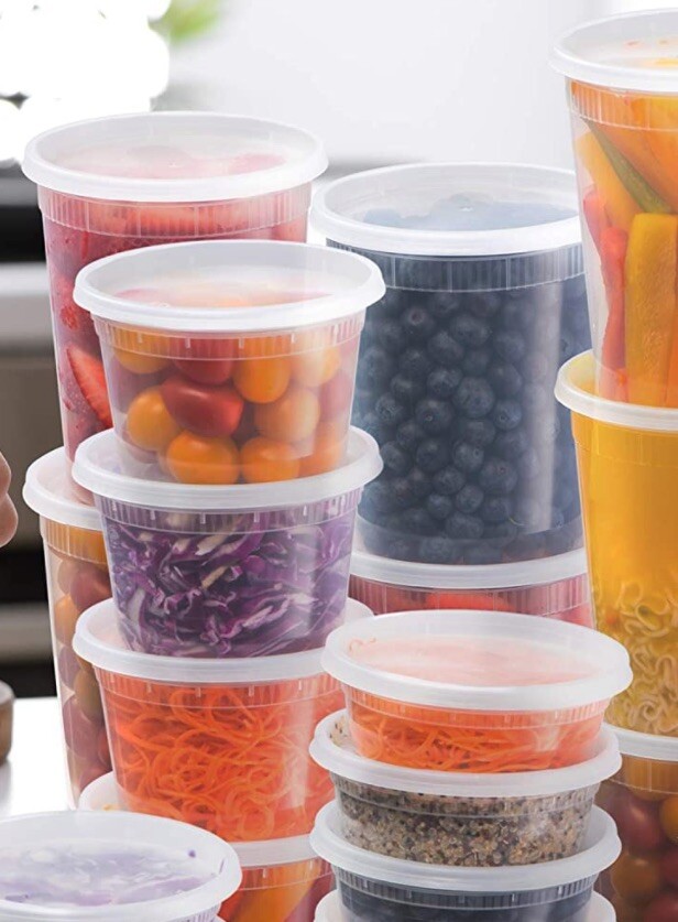L&F quality Plastic Food Storage Containers with Lids – 32oz (240 Pack)