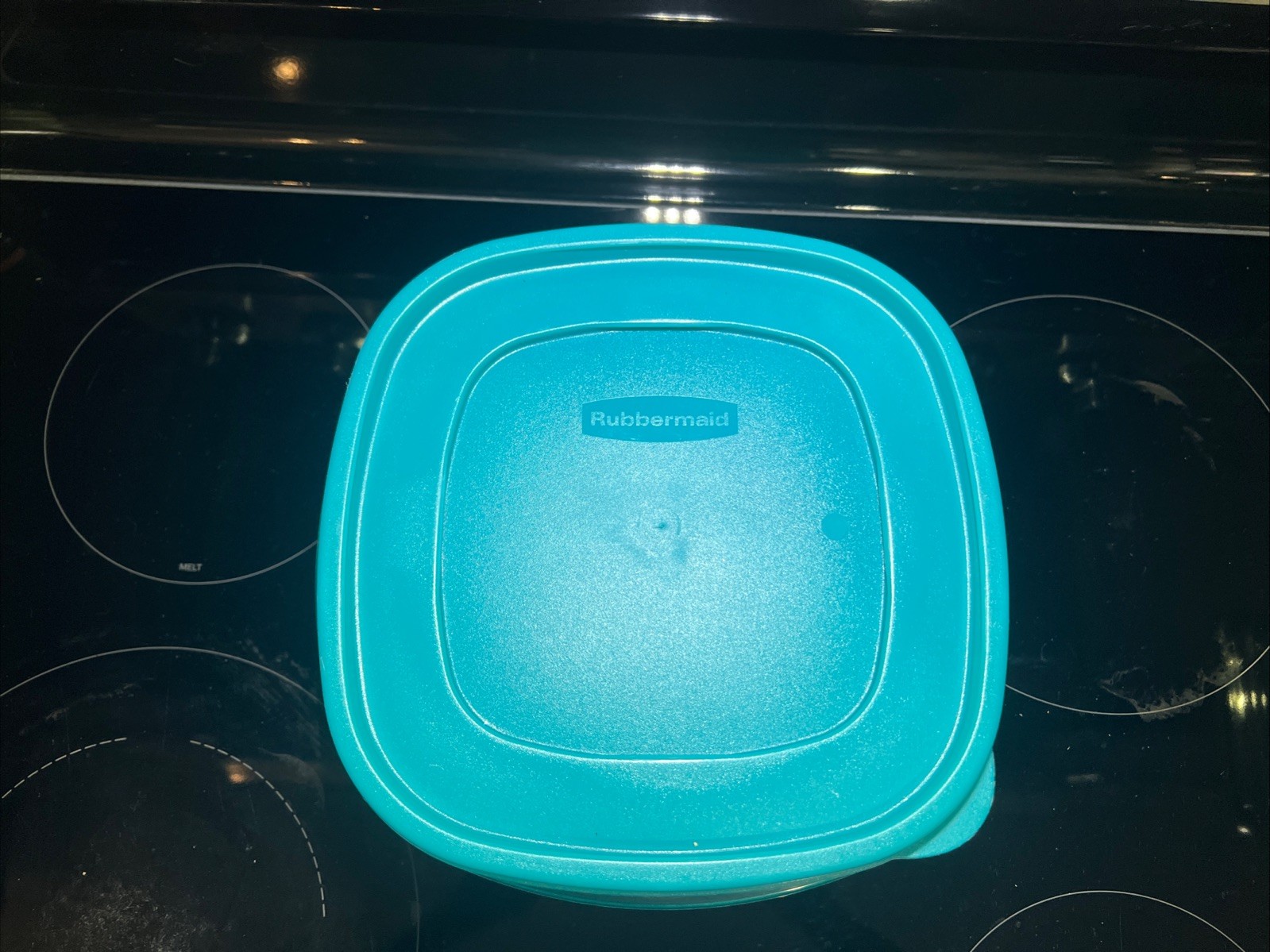 14.0 Cup Square Transparent Teal Rubbermaid Container Limited Edition Color NEW!
