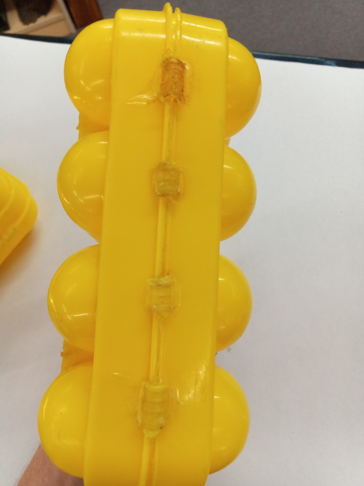 Set of 2 Vintage Plastic Yellow 12 Count Egg Containers