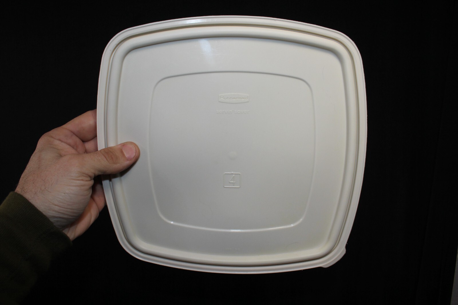 Vintage Rubbermaid Servin Saver #4 Square Lid 0015 Replacement Snap Cover 10.25″