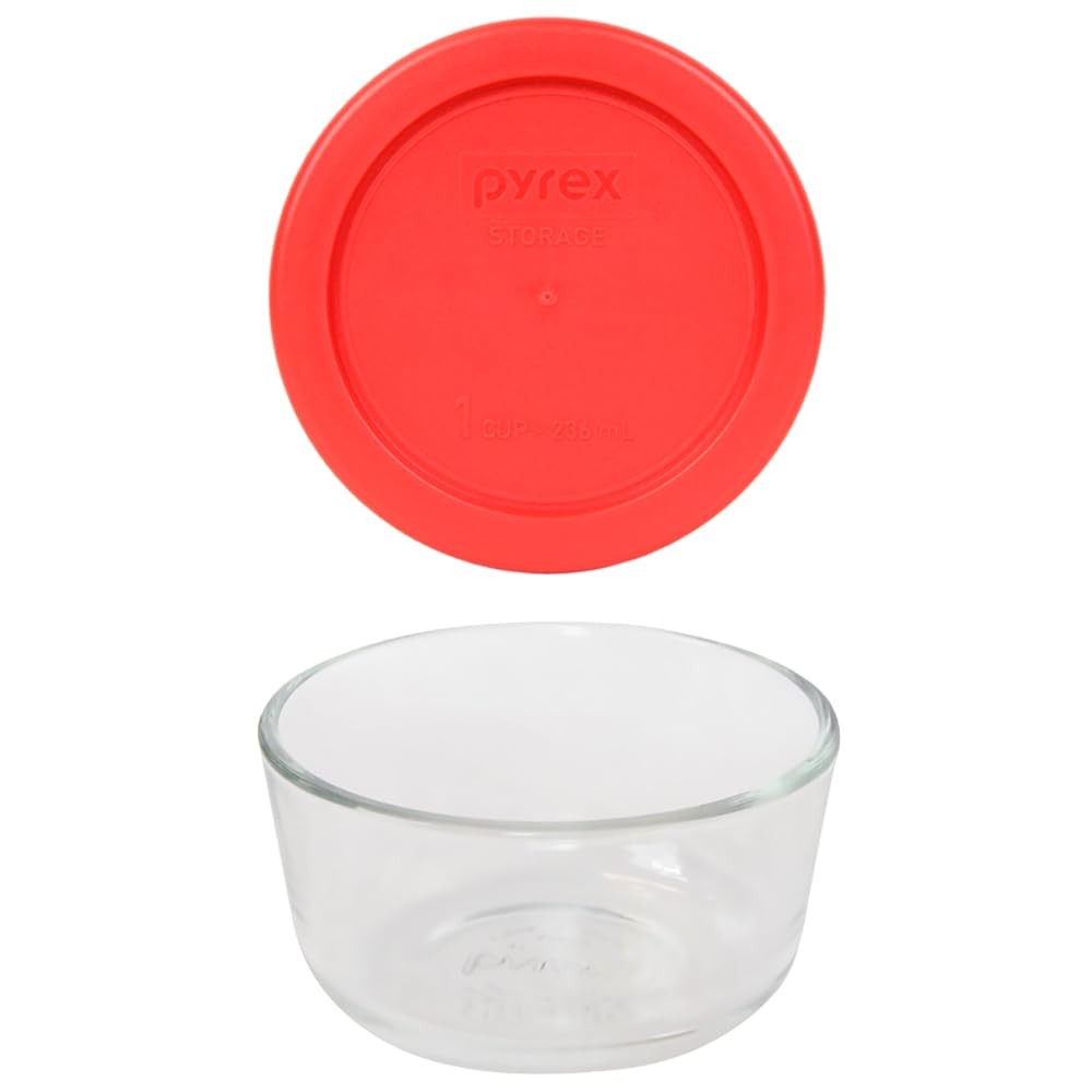 Pyrex Simply Store 8-Piece Glass Food Storage Set (4 vessels 8 PC Set, Clear