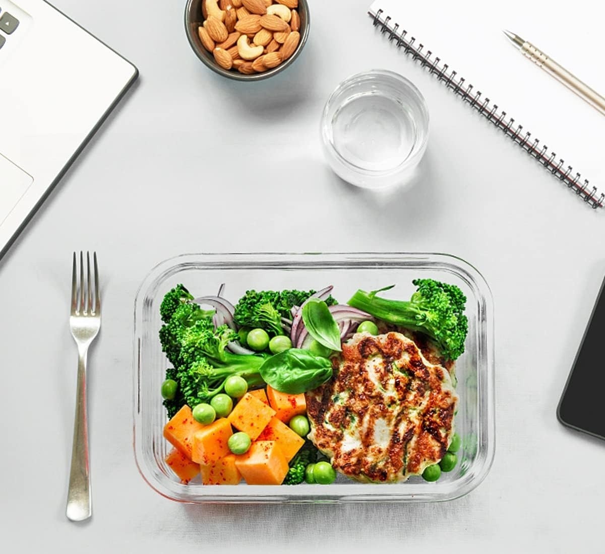 Set of 30 Glass Food Storage Containers with Snap Lids Airtight Lunch Containers