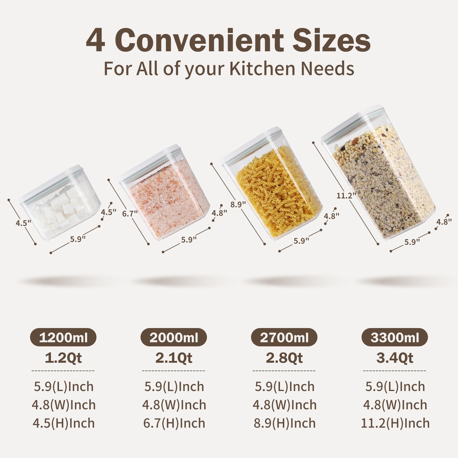 12 Pcs Pop Food Storage Containers Airtight Food Storage Containers Set with …
