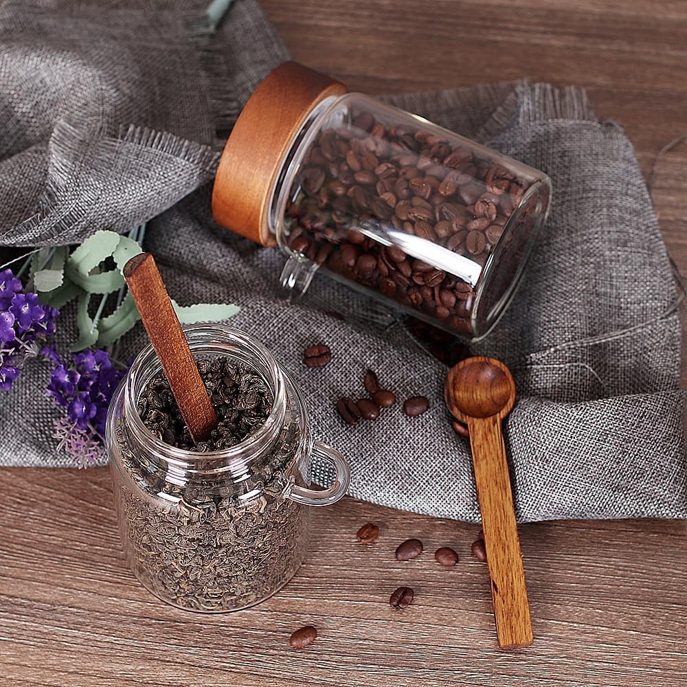 Loose Leaf Tea Storage Canister Set, 4 Pieces 16 OZ Glass Tea Containers with