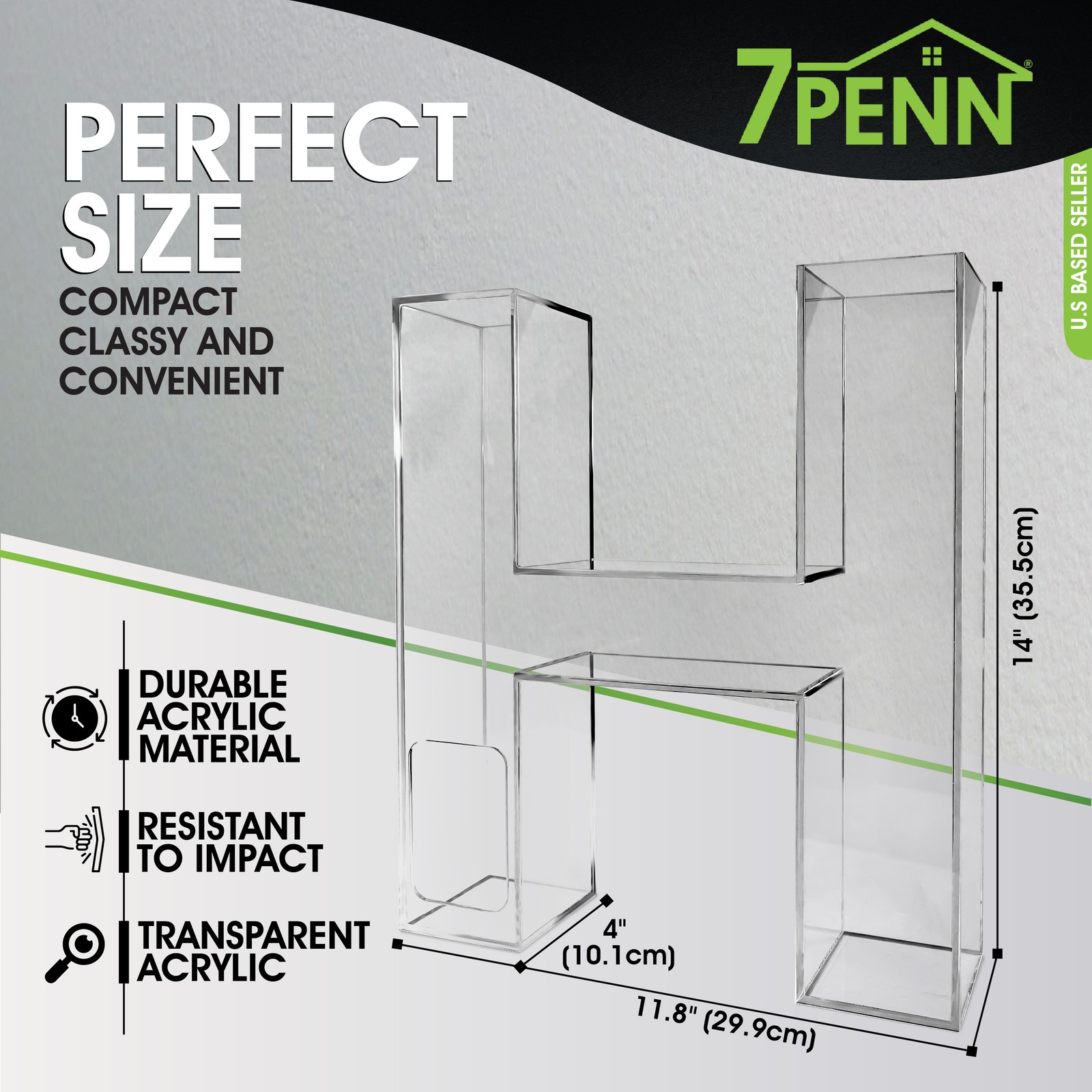 7Penn Acrylic Boxes Letter H Shaped Candy Decor for Wedding Dessert Decoration