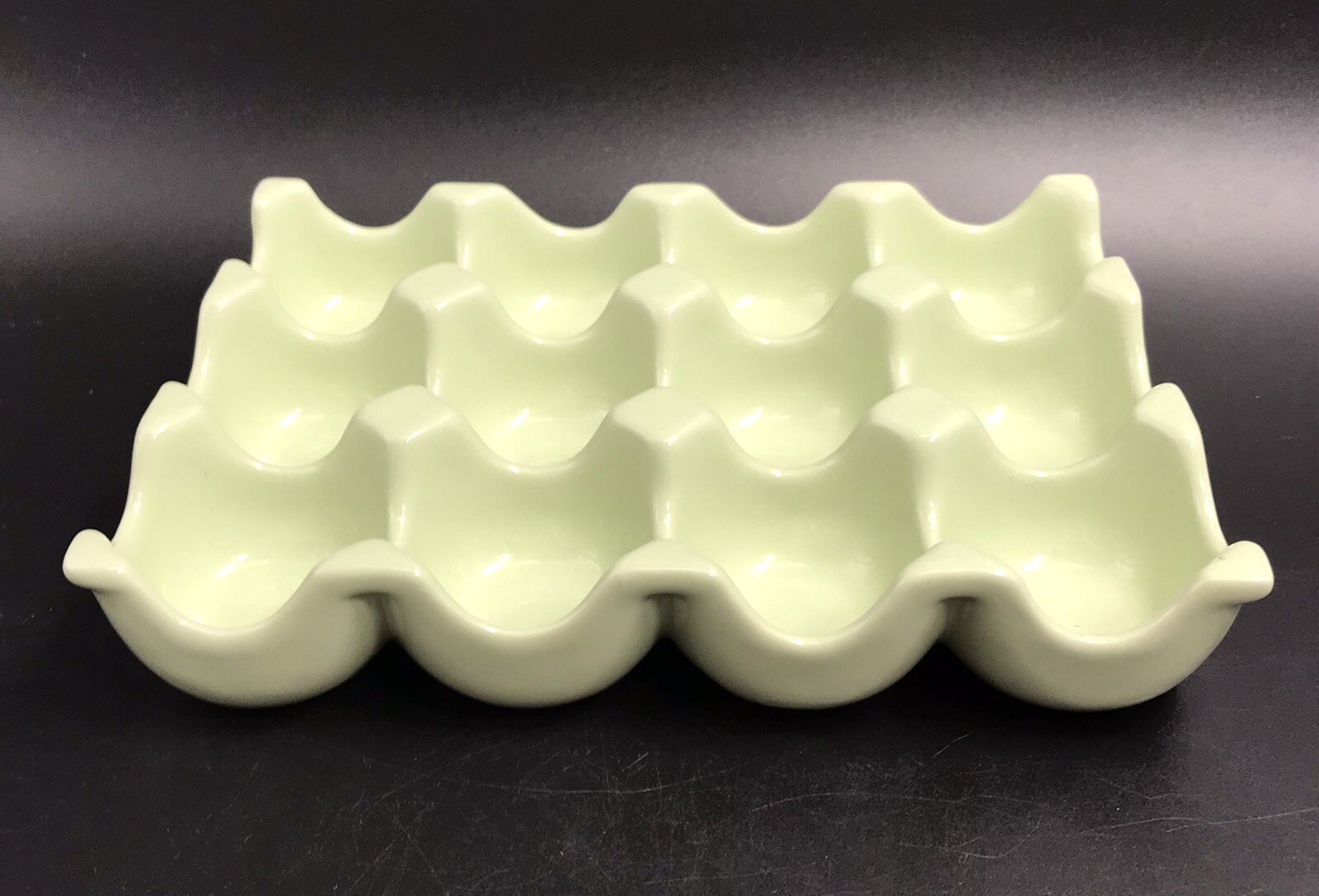 CHANTAL Sage Green Ceramic Farmhouse One Dozen Egg Holder