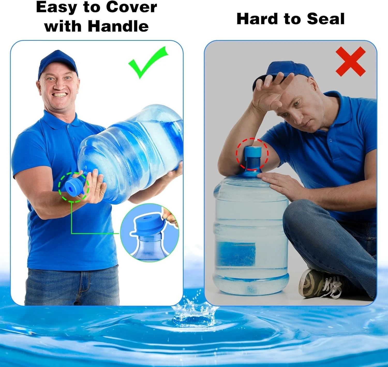 Primo Leak-Proof Water Jug Caps 4-Pack – Perfect for 5 Gallon & 3 Gallon Jugs