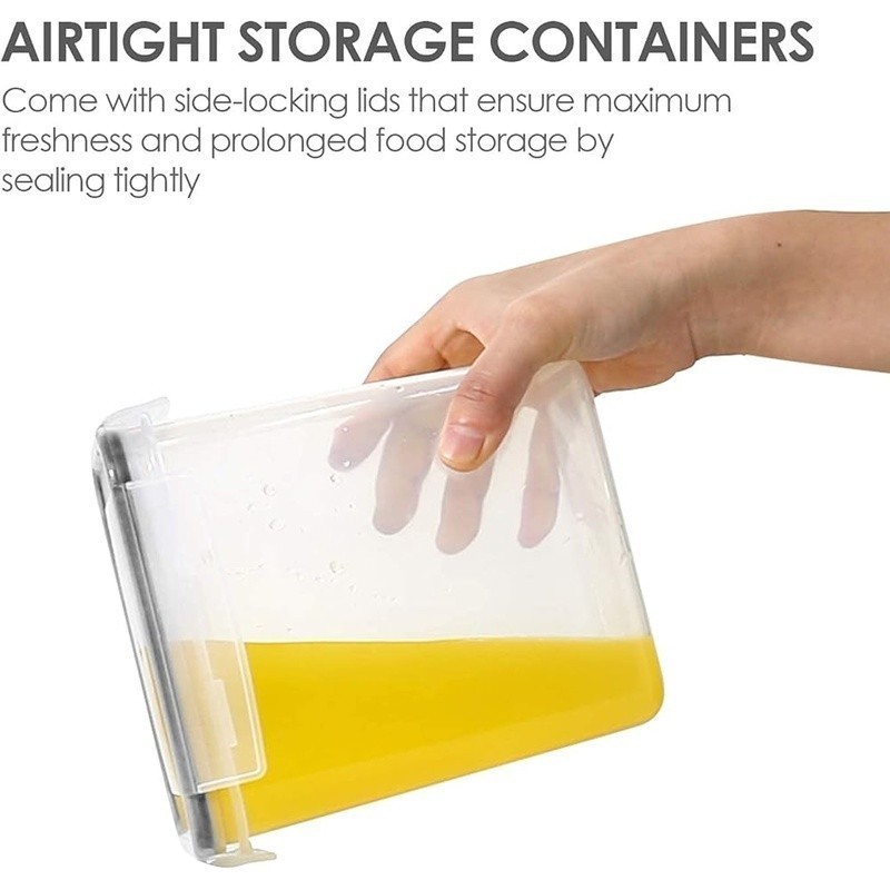 Airtight Food Storage Containers Set W/ Labels BPA Free Durable Plastic New