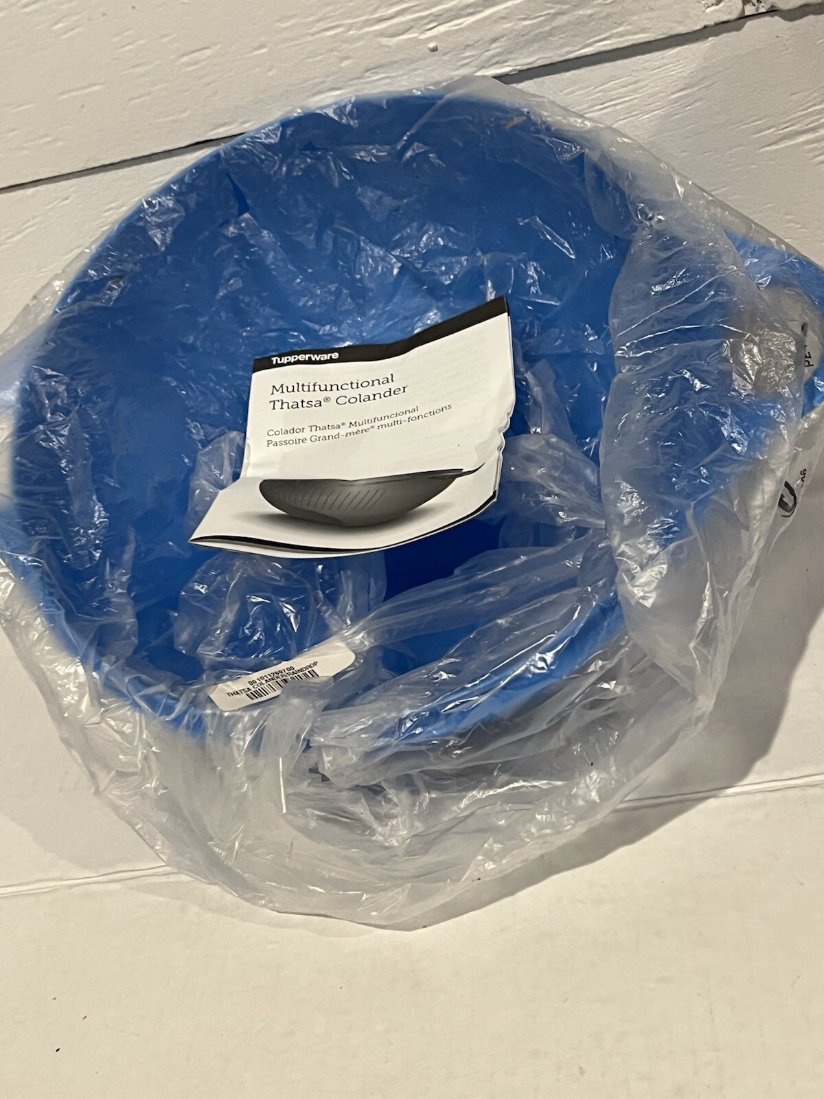 Tupperware Thatsa Colander New Blue 3.75L Raindrop Color New