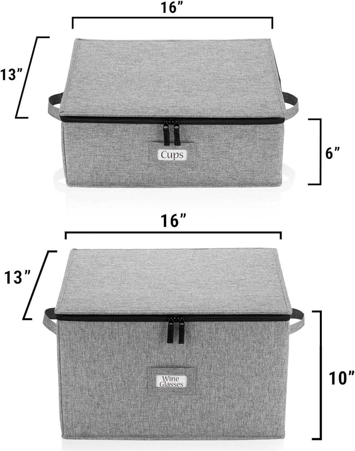2 Stackable Glassware Storage Cases with Fully Padded Interior – Set of 12 pe…