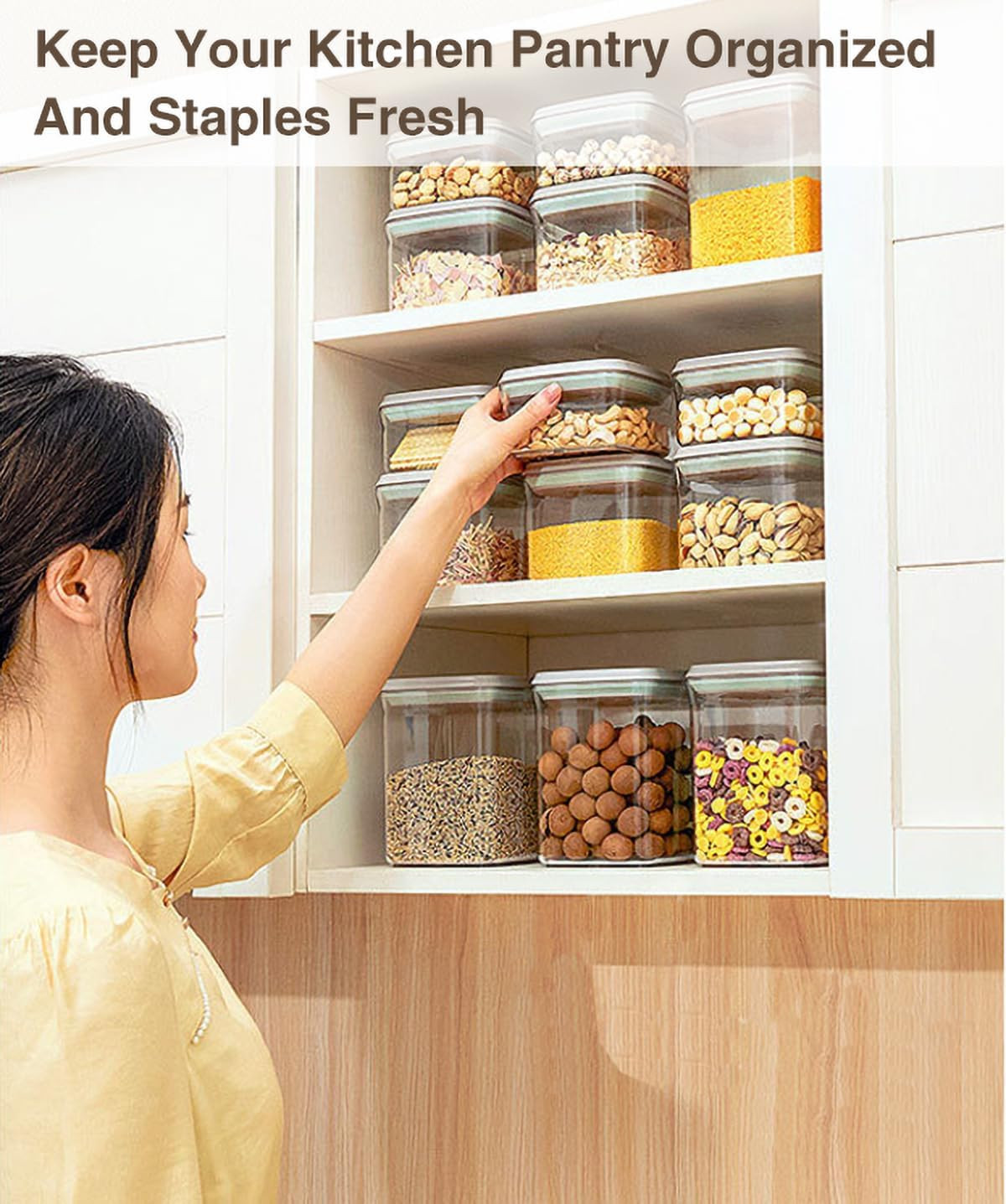 12 Pcs Pop Food Storage Containers Airtight Food Storage Containers Set with Lid