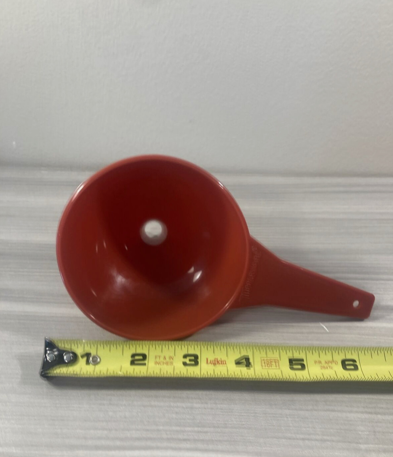 Tupperware Large Funnel ~Fill Oil Bottles / Shakers Make Rice Mold Kiss Red New