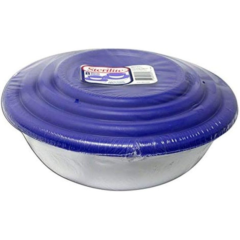 8 Piece BPA Free Covered Bowl Set W/ Blue Lids Kitchen Storage Organizing New