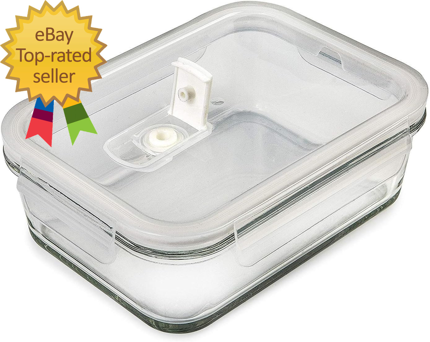 5 Pack 30 Oz Glass Meal Prep Containers Dishwasher Microwave Freezer Oven Safe