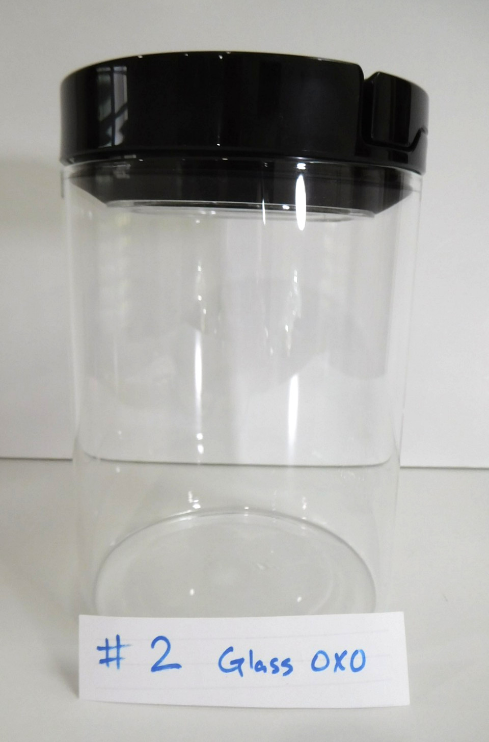 “GLASS” OXO GOOD GRIPS ~ size # ~ FLIPLOCK CANISTER storage jar container (#2)