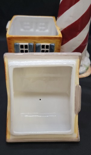 Cookie Jar Lighthouse Beach Home Nautical Kitchen Decor Storage Canister Gibson