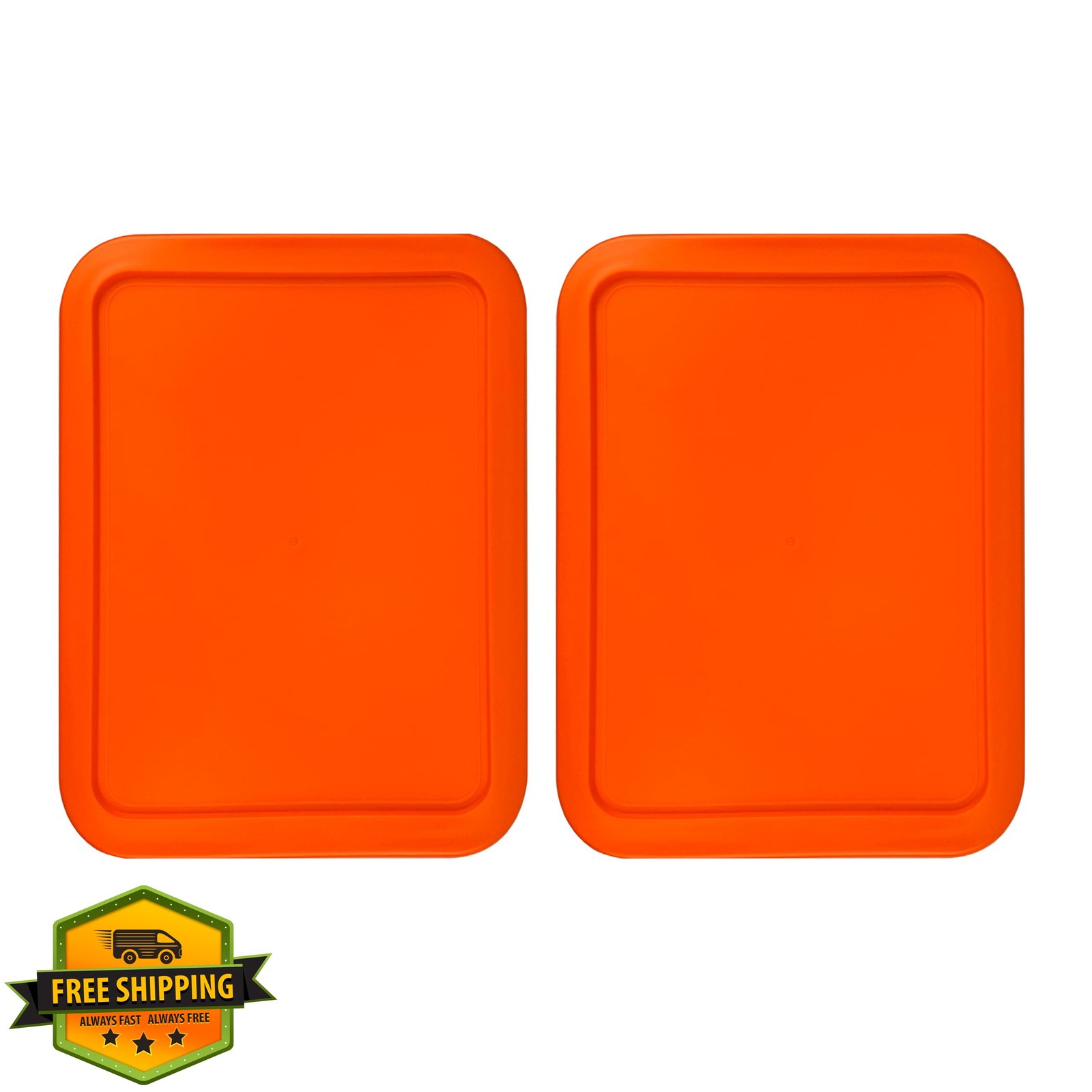 MRX Solutions Pyrex 7211-PC Lids 2-Pack Orange