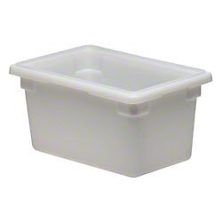 Cambro 12189P148 4 gal Polyethylene Food Storage Containers, White (6/Case)