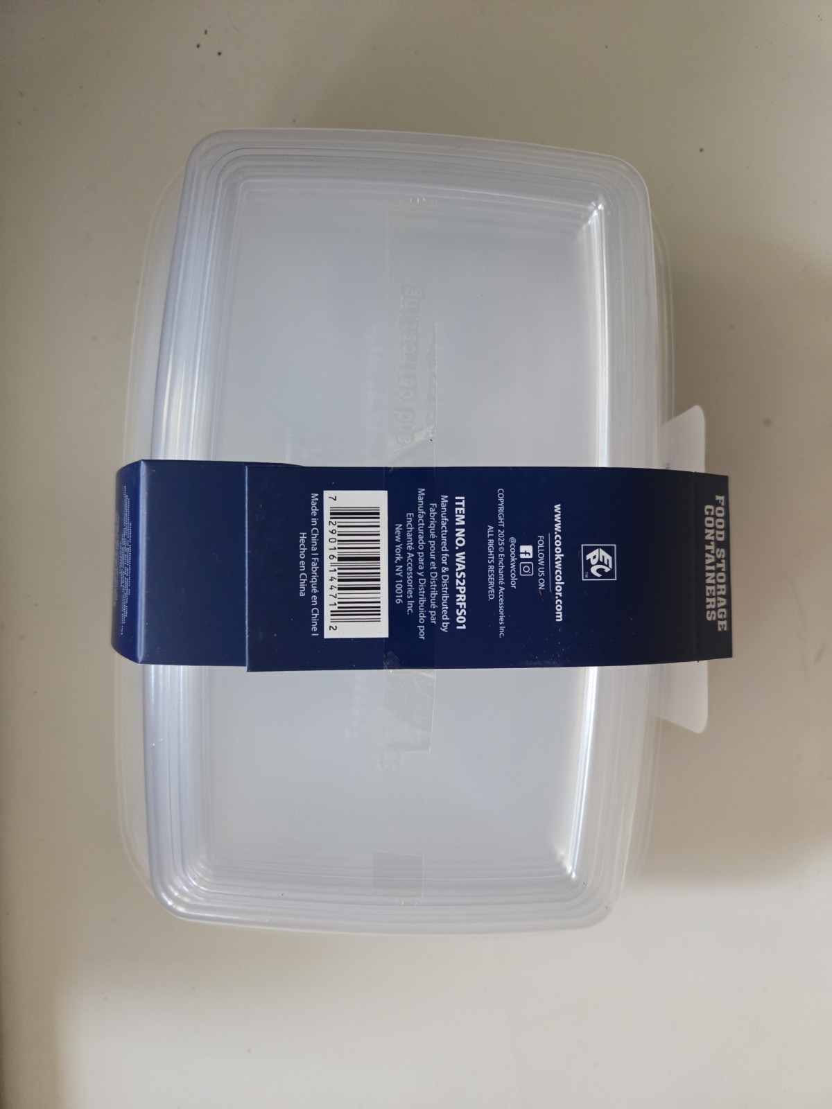 CWC Cook With Color 1 Liter Storage Containers With Lids Red And Blue Bows