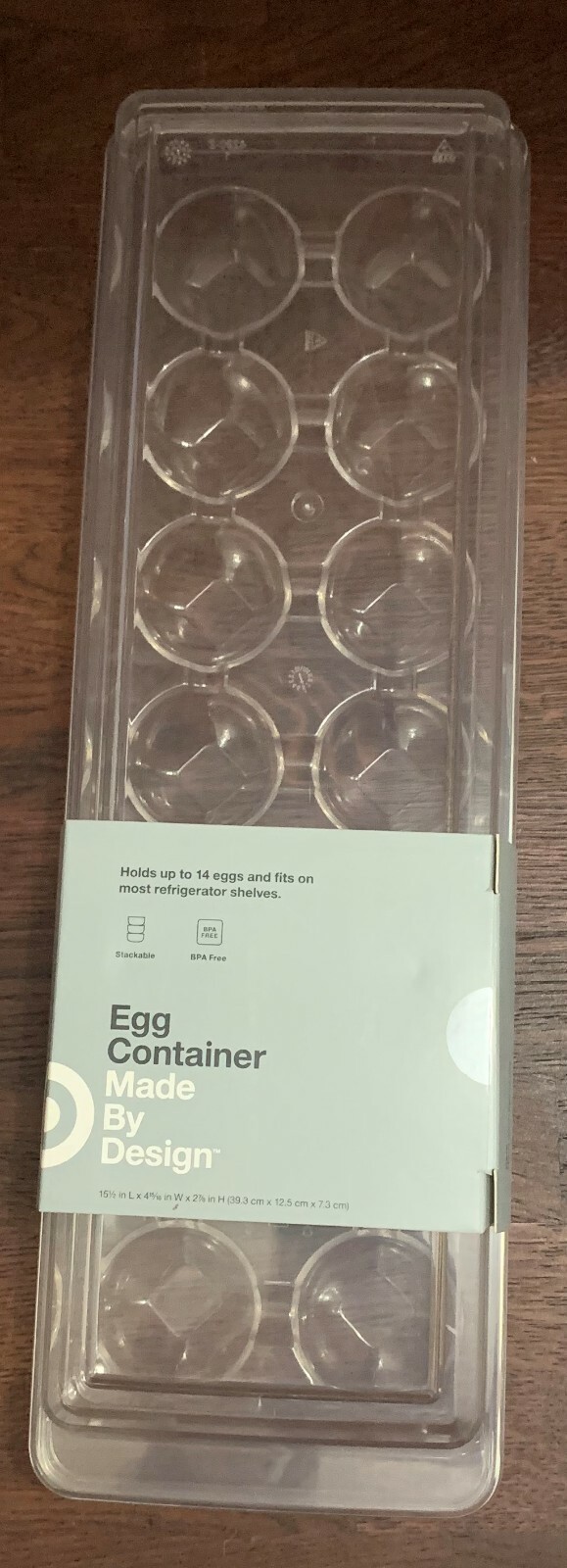 Made By Design 14ct Plastic Egg Container , clear