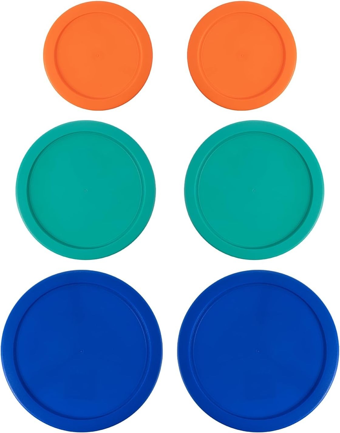 Replacement Lids for Pyrex Glass Containers 2-Cup 4-Cup 7 Cup Round 6pcs Food