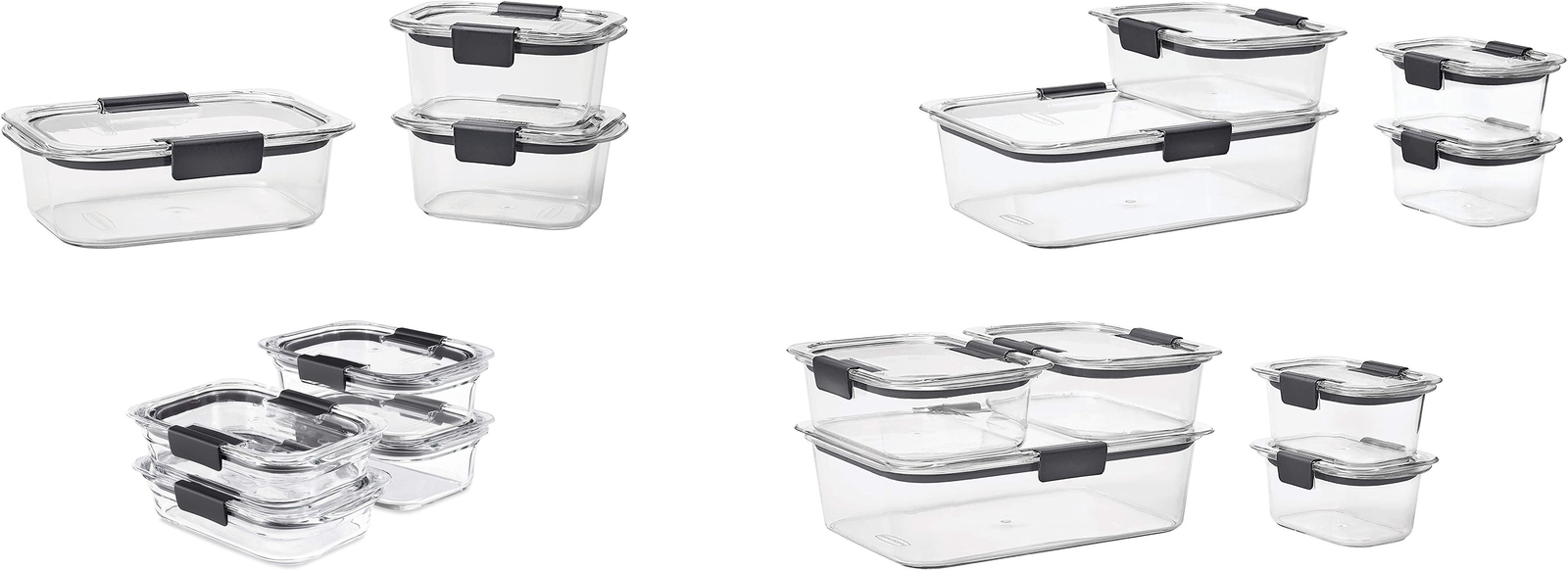 Rubbermaid Brilliance Leak-Proof Stackable Food Storage Container Sets