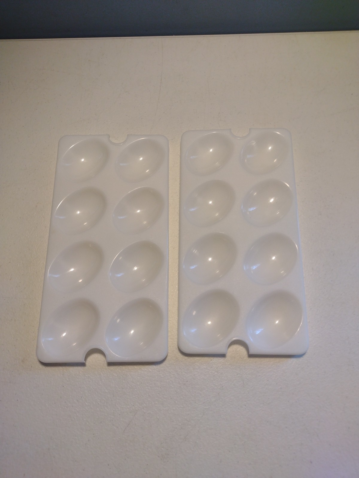 Set of 2 Tupperware White Replacement Deviled Egg Tray Carrier Inserts #665