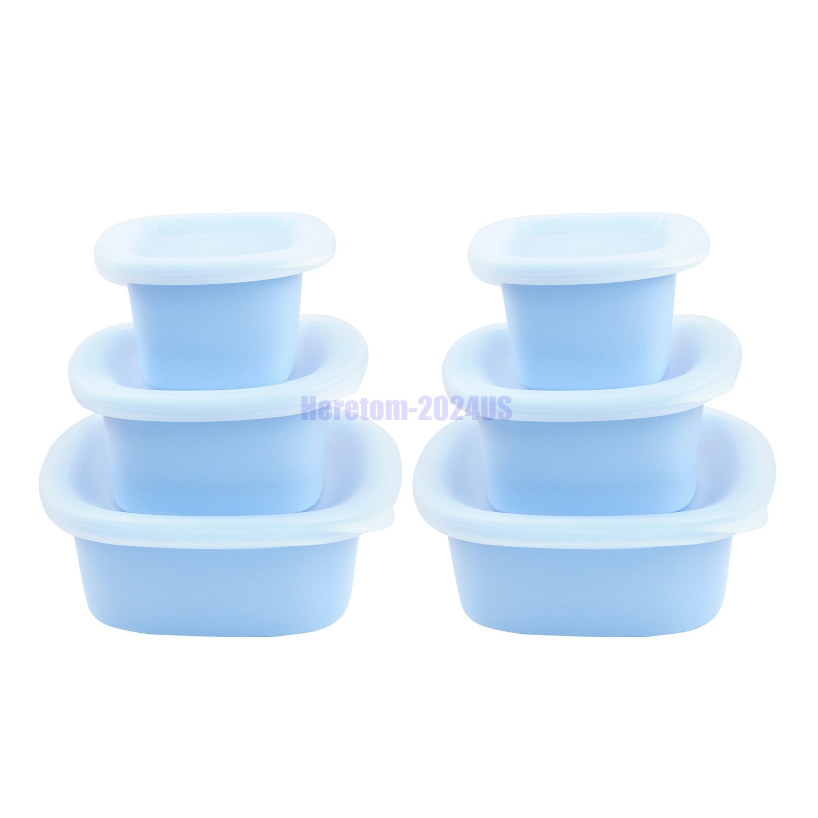 Silicone Freezer Trays wtih Lids 2 Pack 1/2 1 2 Cup Soup Portion Meal Prep Molds