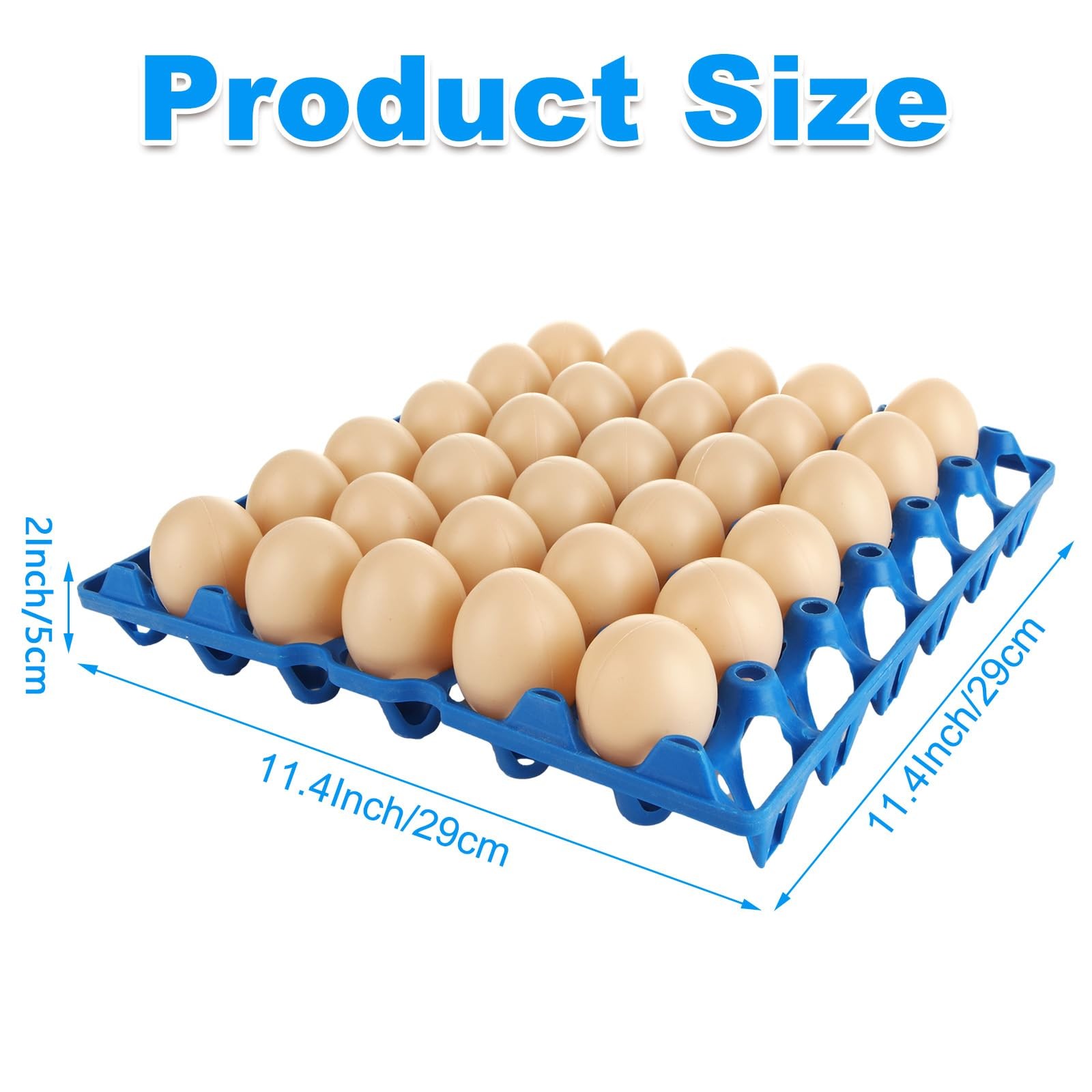 LOYORTY 12PCS Plastic Egg Trays Egg Crates, Stackable Eggs Cartons Egg Flats,…