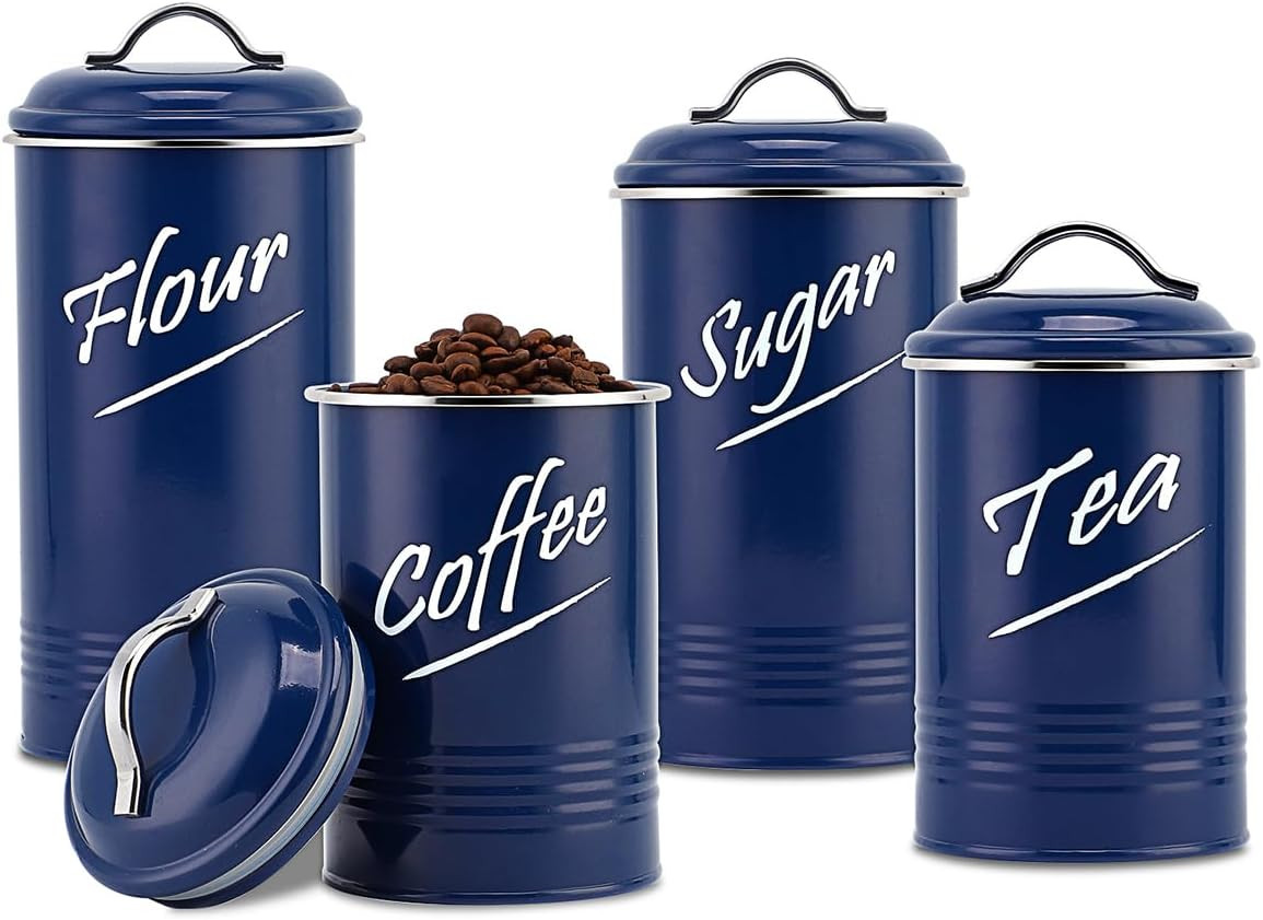 Kitchen Canister Sets for Countertop Food Storage Containers Stainless Steel wit