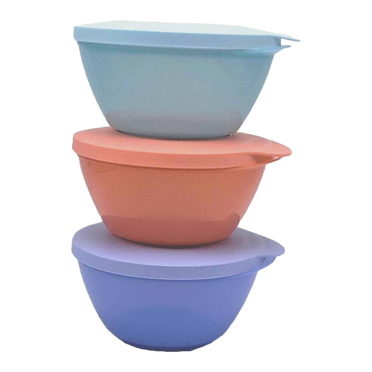 NEW Tupperware Stack Store Serve Bowls Lock & Stack & Carry Bowls Set of 3