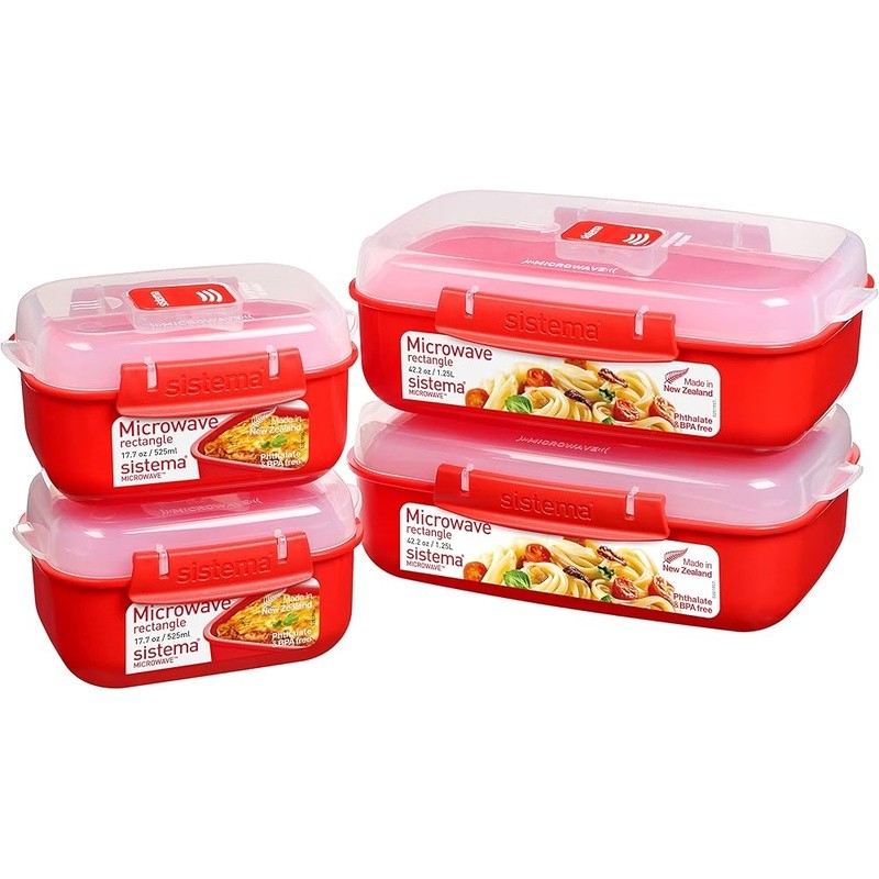 Microwave Containers W/ Lids Steam Vent Durable Plastic Meal Prep New