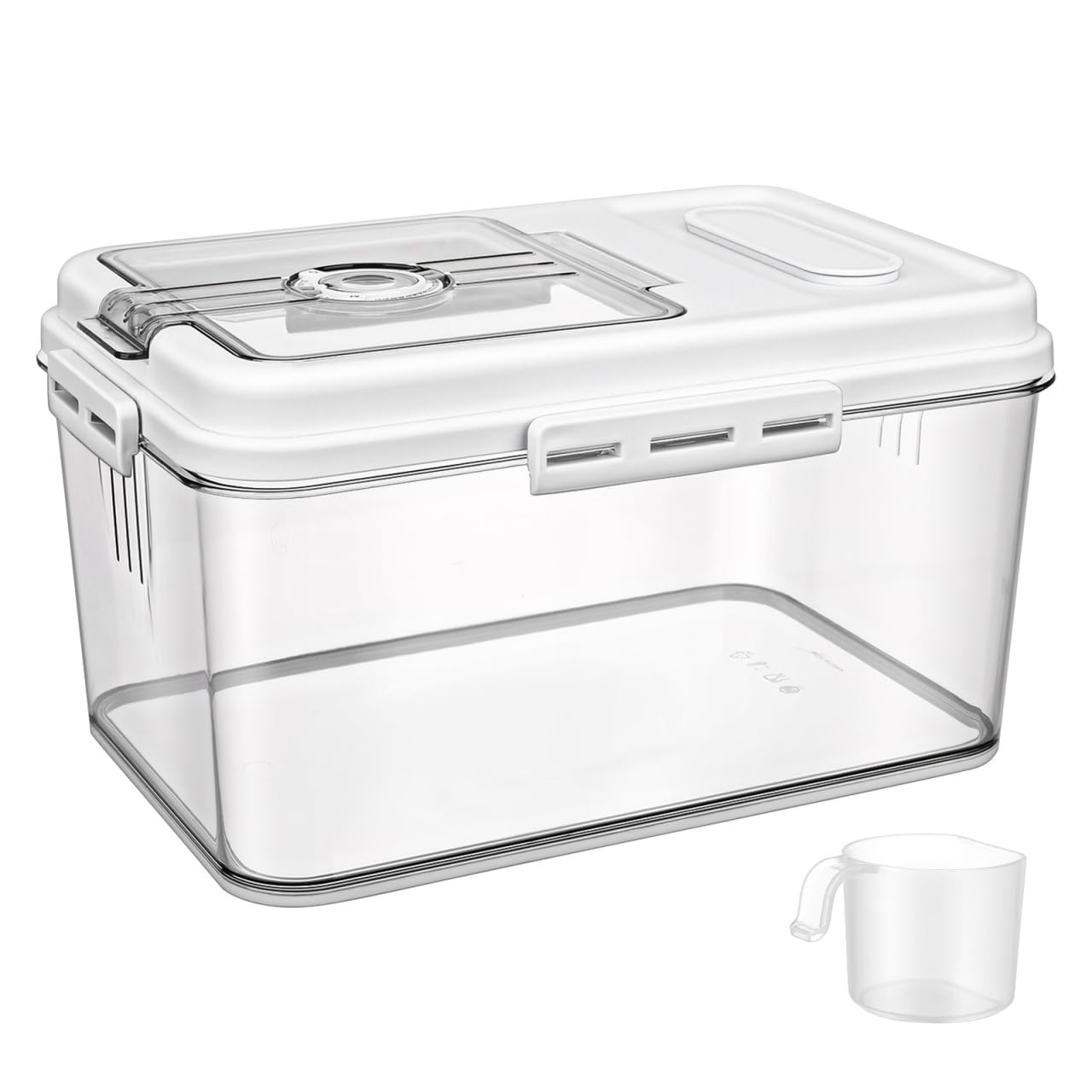 Airtight Rice Storage Container 12.6X8.7X6.7In Large Capacity Kitchen Grain D…