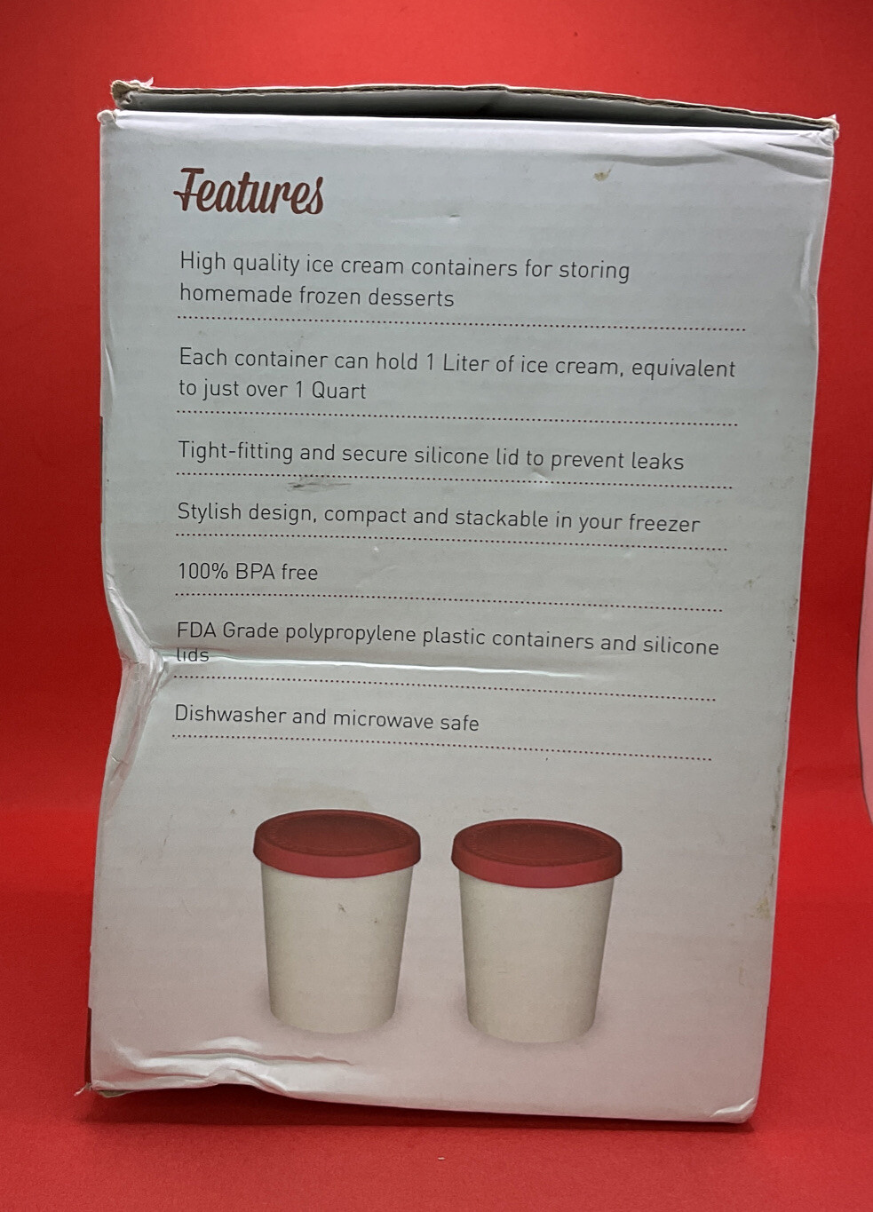 StarPack Home Ice Cream Container Set, 2 Set Package, READ