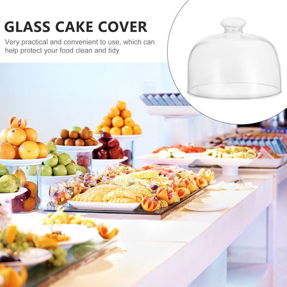 Food Display Cover Food Dome Glass Bell Jar Cake Stand Cover Dessert Dome Cover