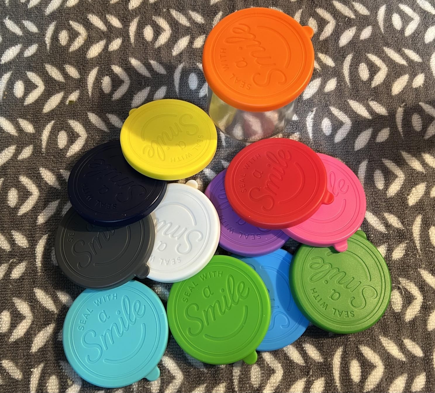12 Pack Silicone Jar Lids Leak Proof Reusable Oui Yogurt Jar Covers Food Grade