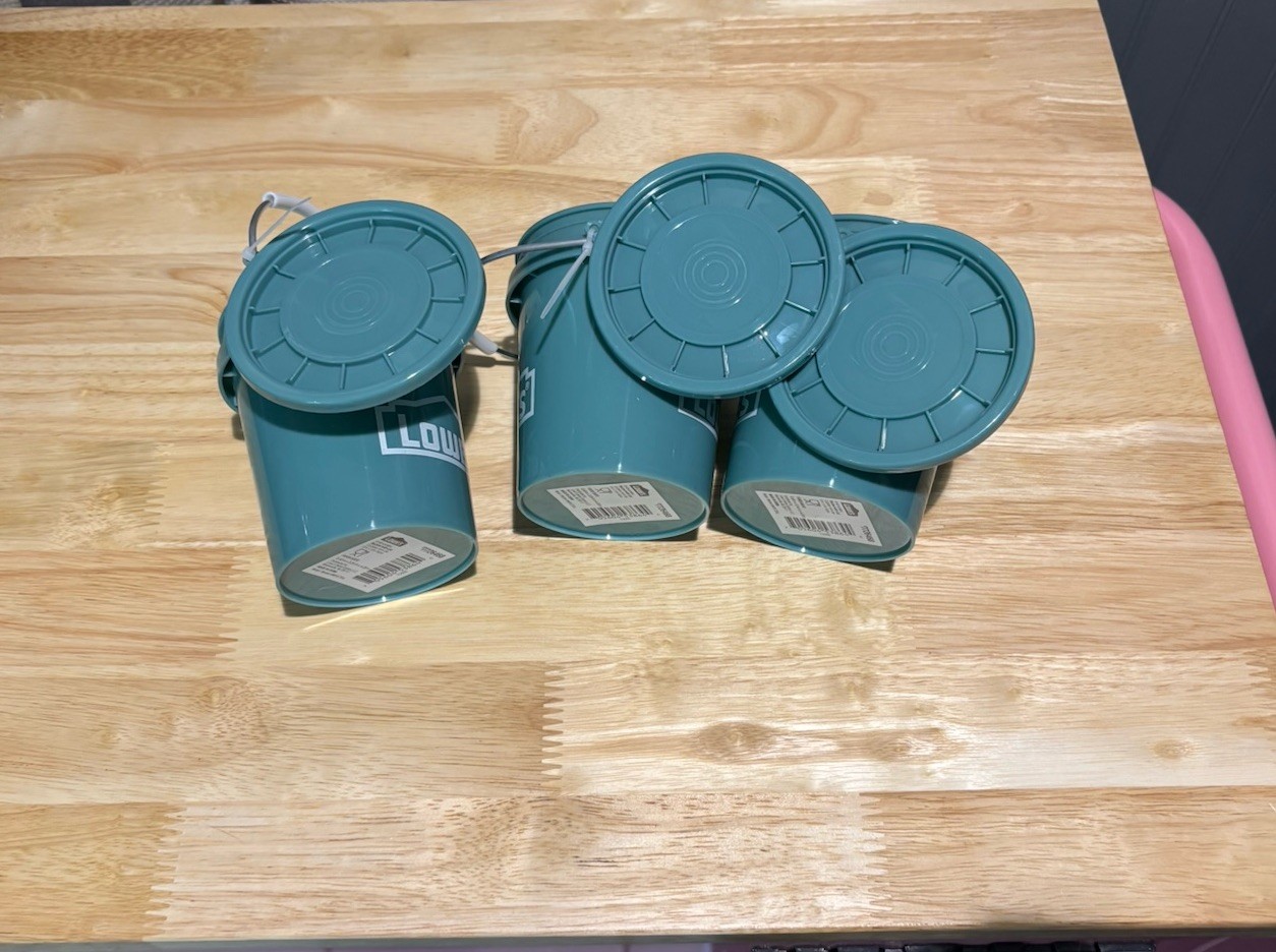 Teal Lowe’s Mini Bucket With Lids Lot of 3 NEW 2026 RELEASETIKTOK VIRAL