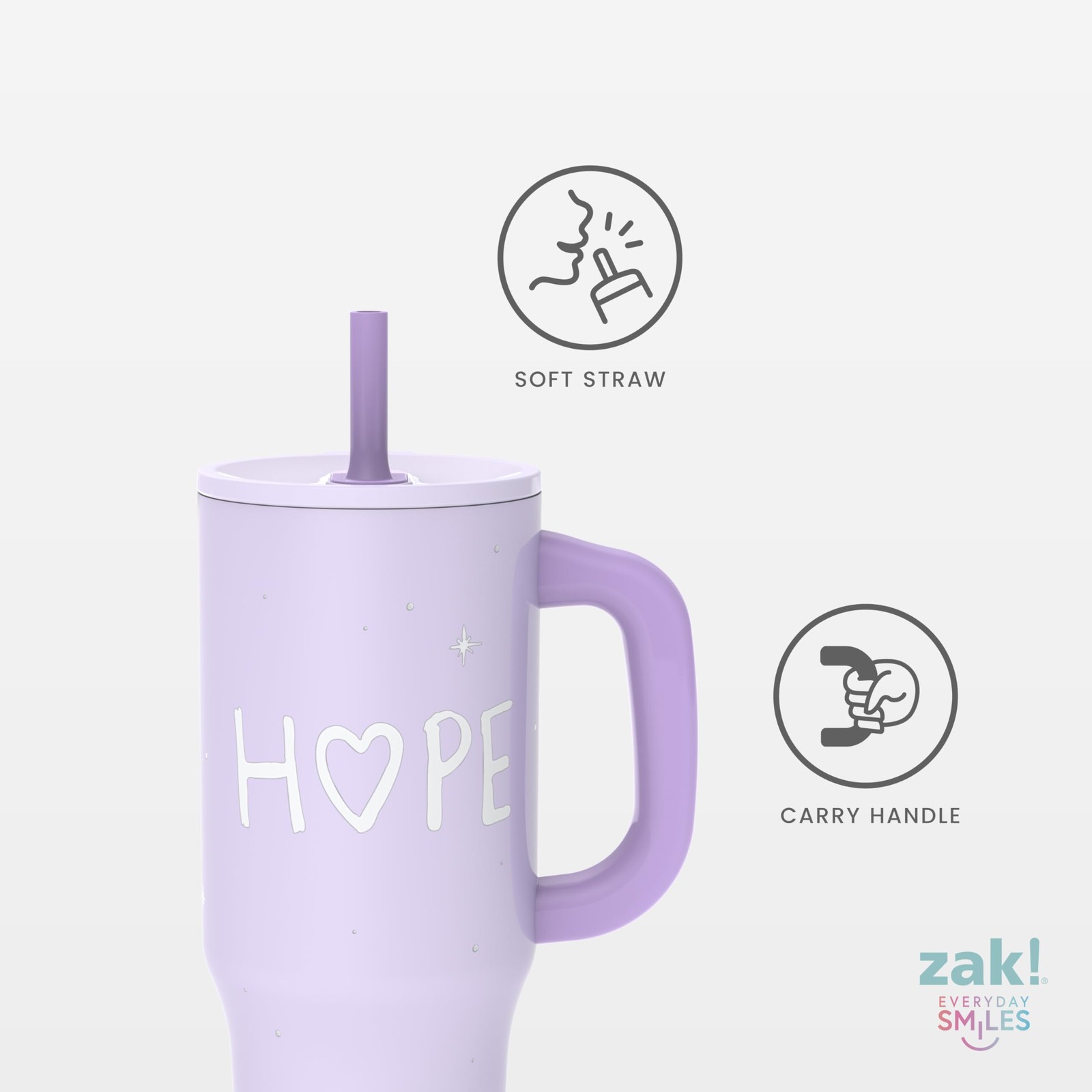 Zak Designs Sutton Travel Tumbler Benefiting St. Jude For On The Go 40Oz