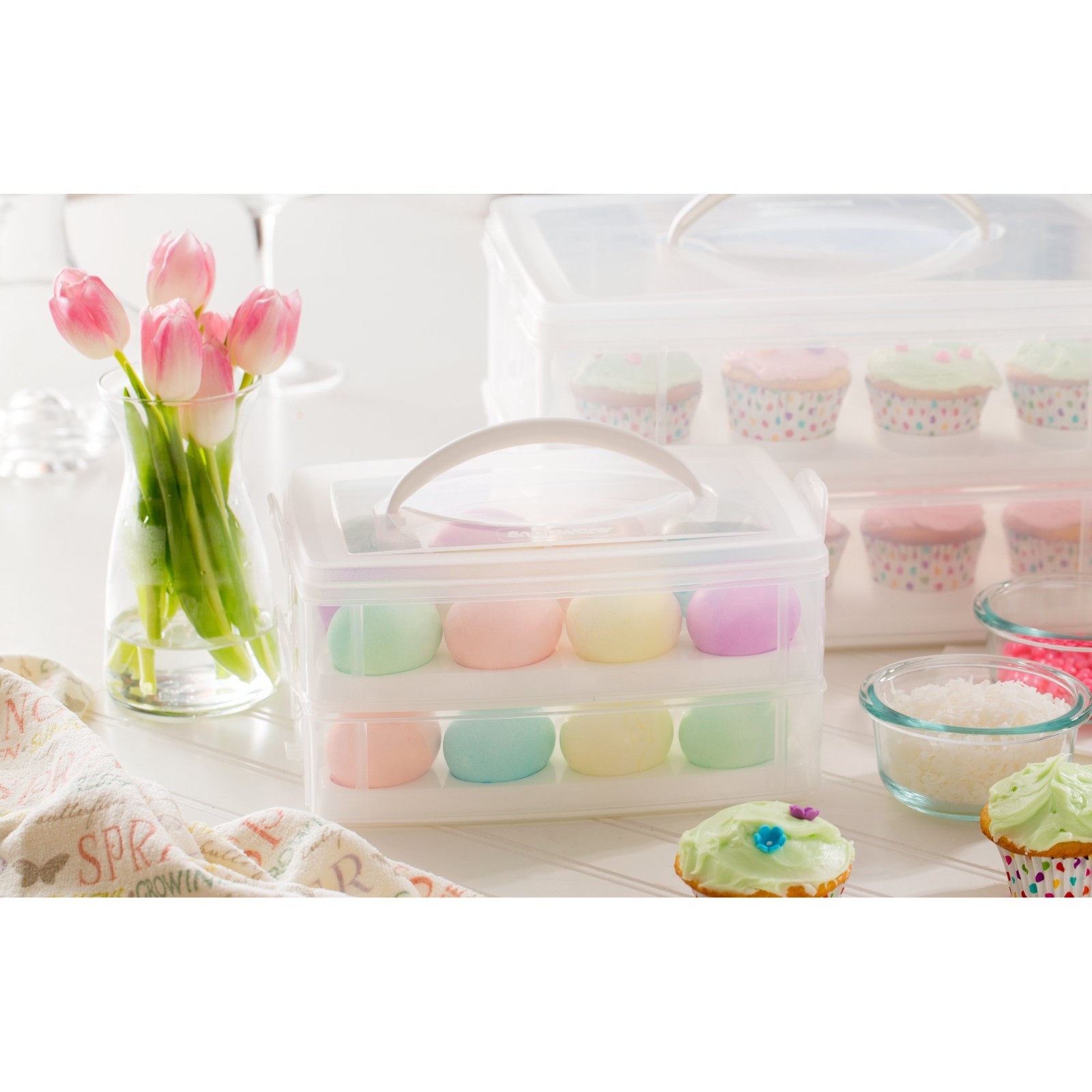 Snapware Refrigerator Egg Holder Keeper Carrier Deviled Tray Storage Container