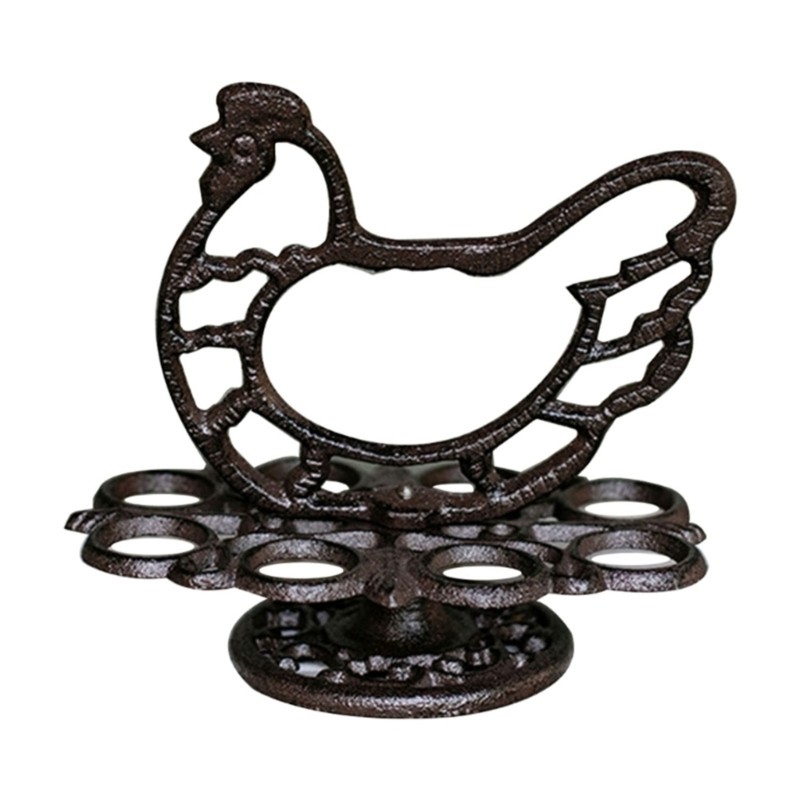 Traditional European Hen Shape Iron Eggs Tray Suitable For Restaurants