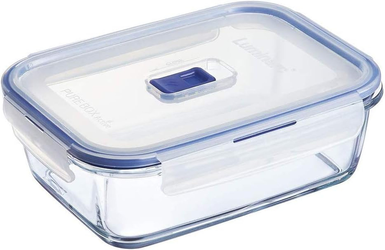 Pure Box Active Glass Food Storage Container with Sliding Vent Lid (Rect. 5.1…
